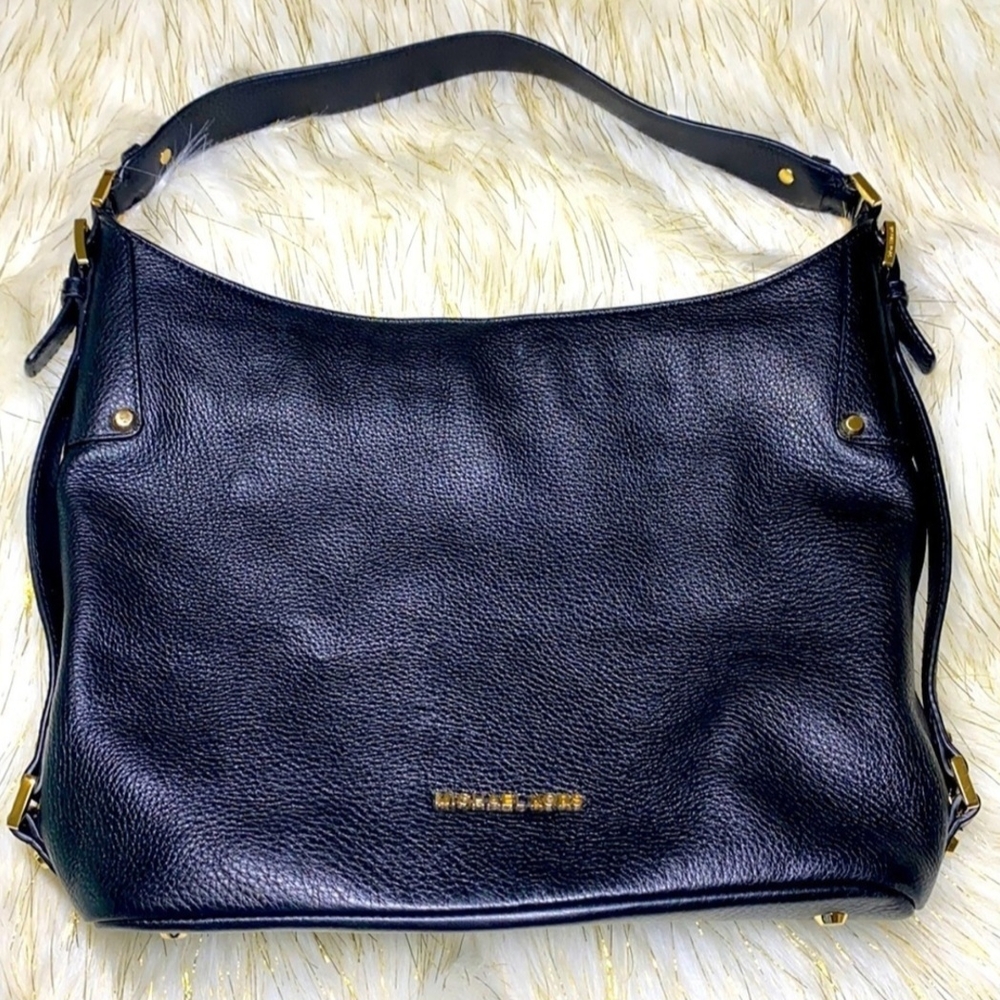 Michael Kors Bedford Black Leather Shoulder Bag